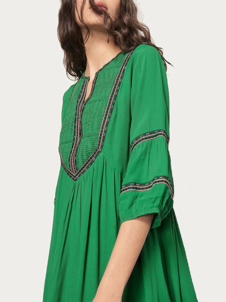 BA&SH Tale Embroidered Crepe Mini Dress - Season Seven NYC