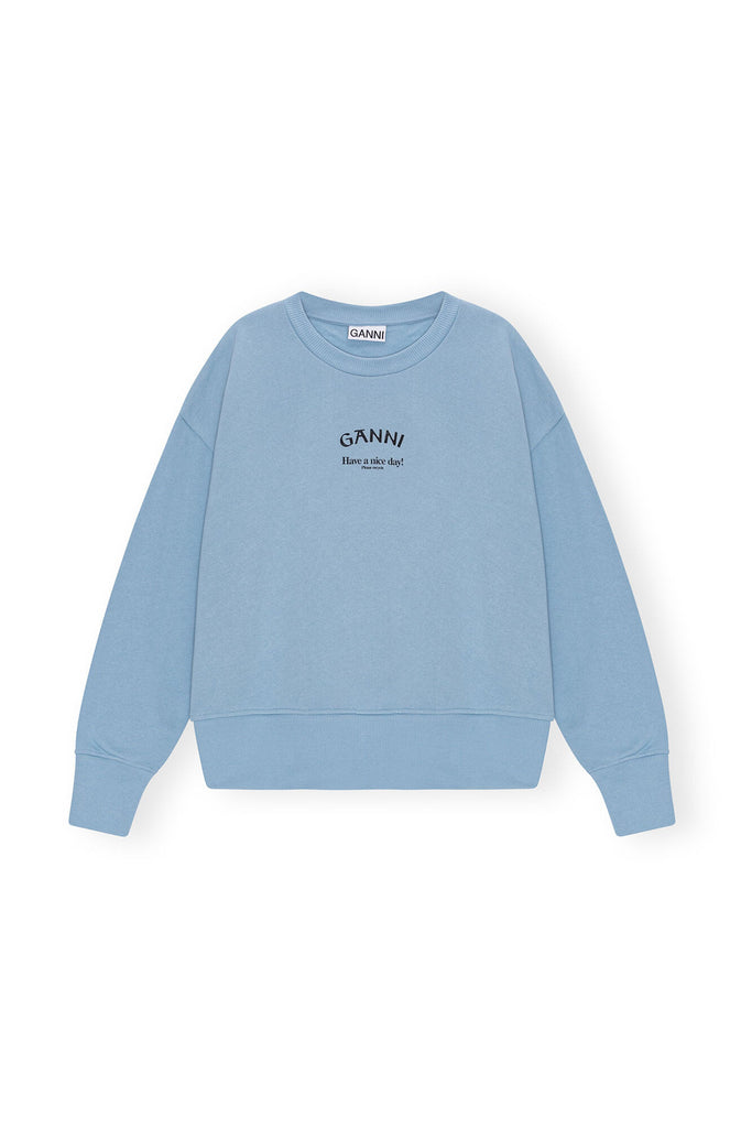 GANNI T3778 BLUE ISOLI OVERSIZED SWEATSHIRT