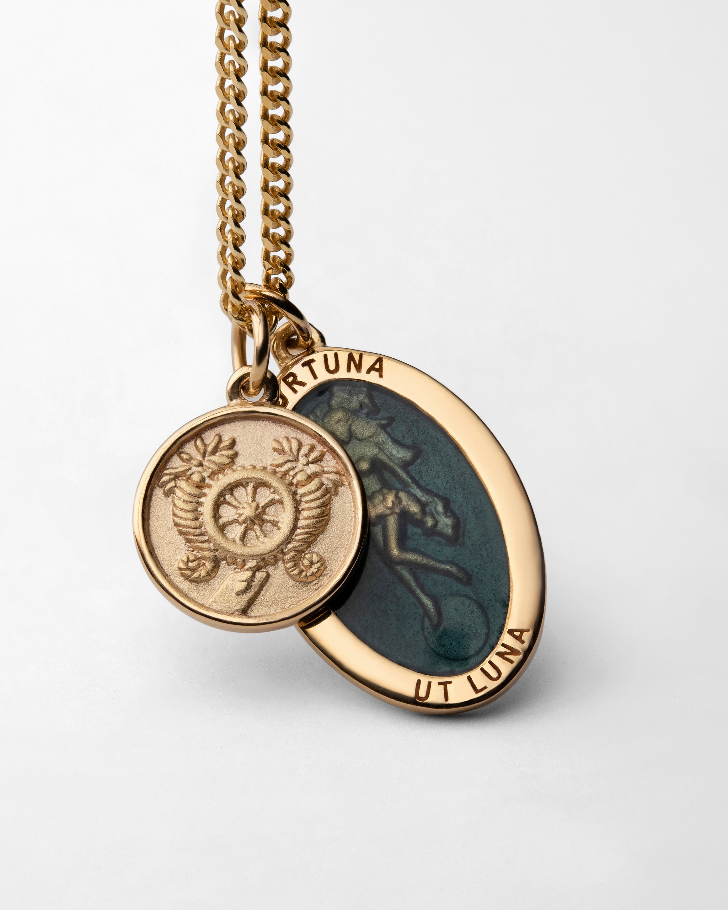 Miansai Fortuna Necklace, Gold Vermeil/Teal | Season Seven NYC