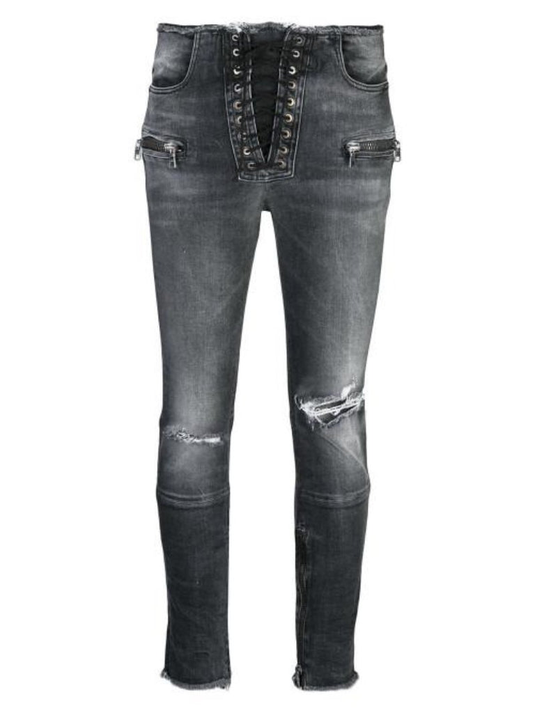 Lace Up Skinny Trousers - Season Seven NYC