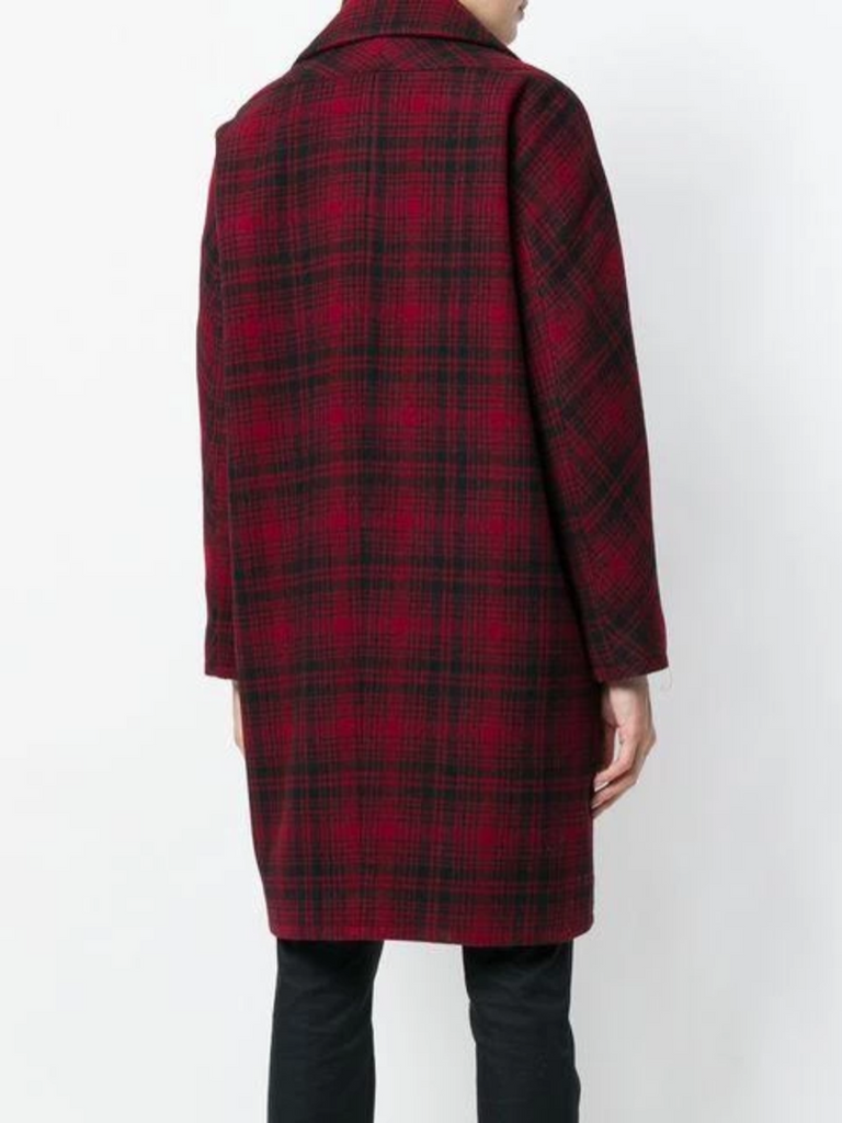 Red and Check Bogart Coat - Season Seven NYC