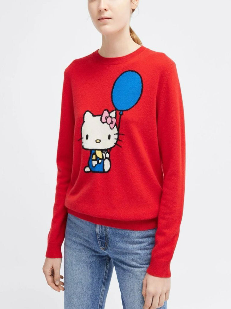 HELLO KITTY Balloon-motif Cashmere and Wool-blend Jumper - Season Seven NYC