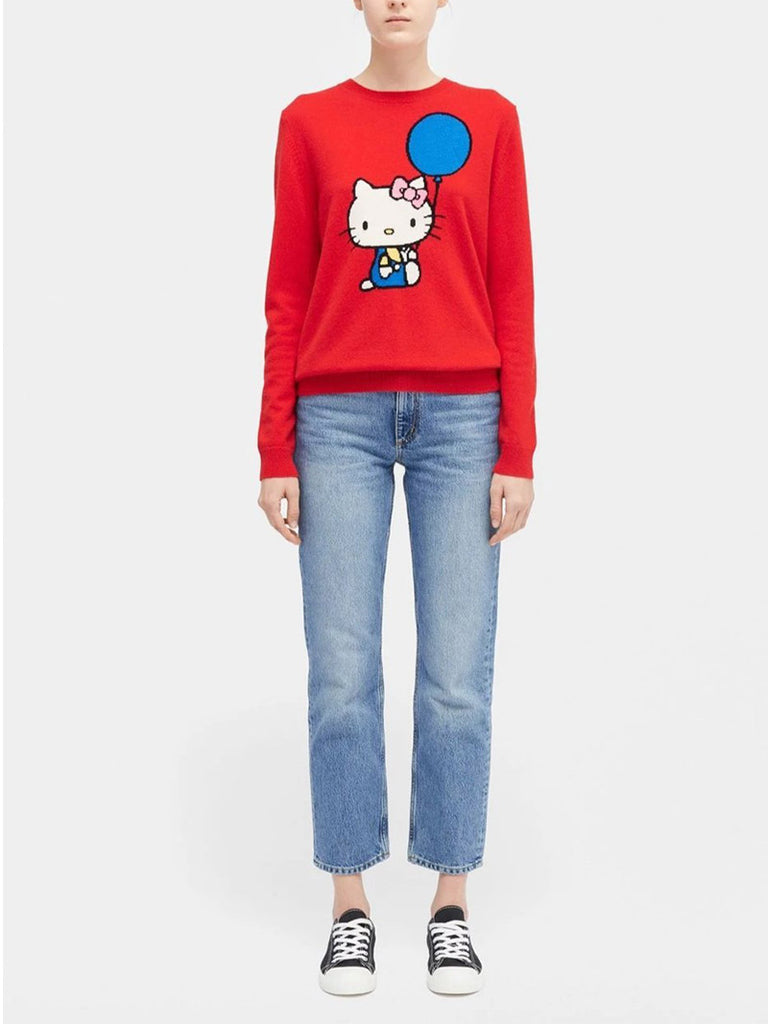 HELLO KITTY Balloon-motif Cashmere and Wool-blend Jumper - Season Seven NYC