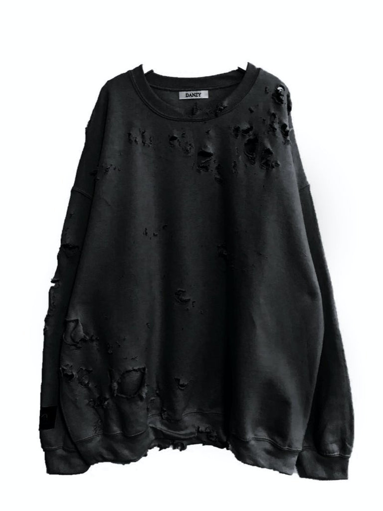 Black hand destroyed crewneck - Season Seven NYC