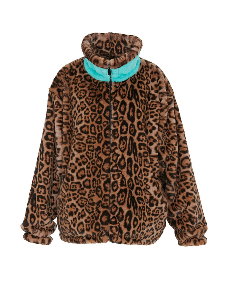 Oversized Leopard Fur Jacket - Season Seven NYC