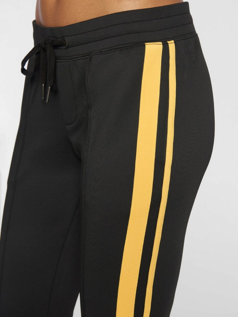 Cropped Track Pant With Sport stripes Black - Season Seven NYC