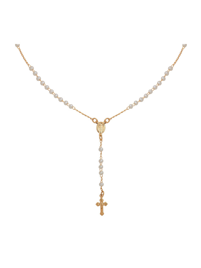 Pearl Rosary Necklace - Season Seven NYC