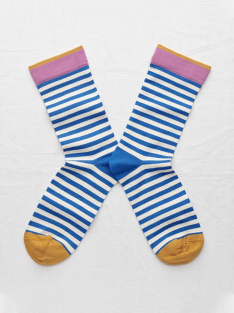Socks Cobalt Stripe - Season Seven NYC