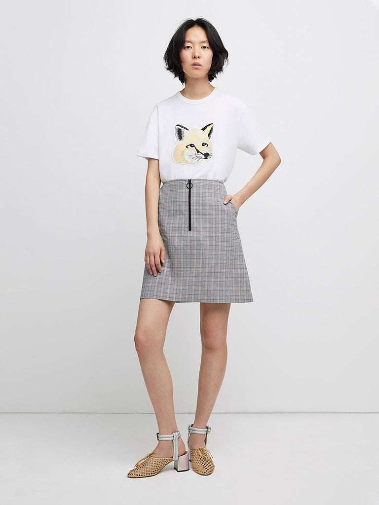 TEE-SHIRT PASTEL FOX HEAD EMBROIDERY - Season Seven NYC