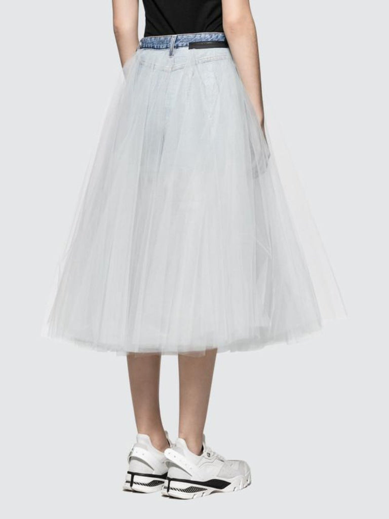 UNRAVEL PROJECT denim tulle layered skirt | Season Seven NYC