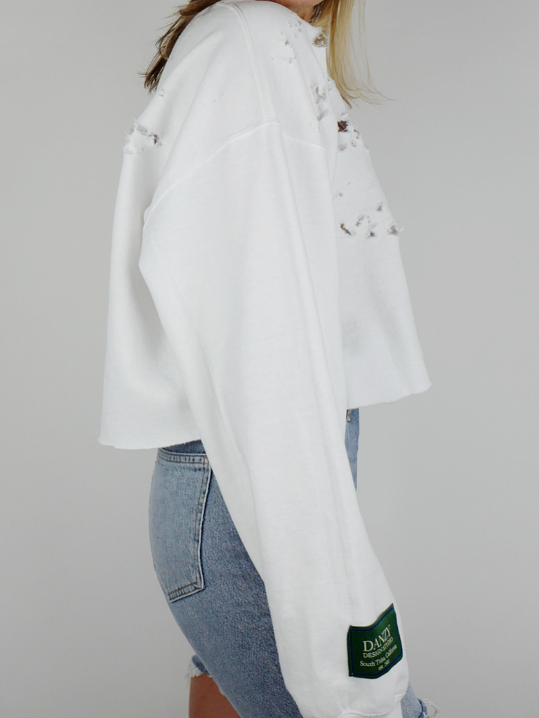 DISTRESSED CROP WHITE - Season Seven NYC