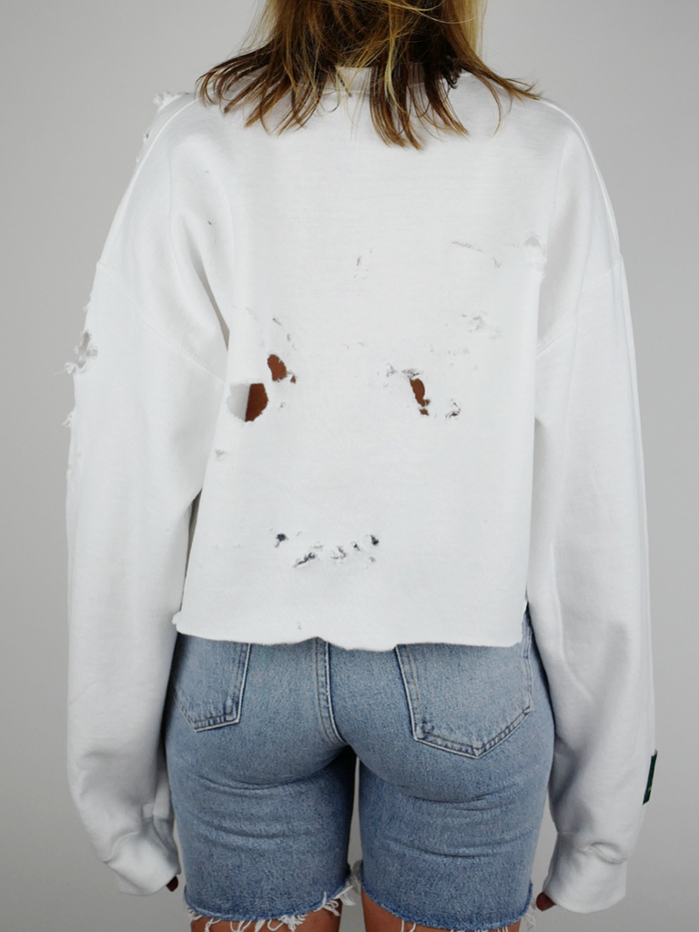 DISTRESSED CROP WHITE - Season Seven NYC