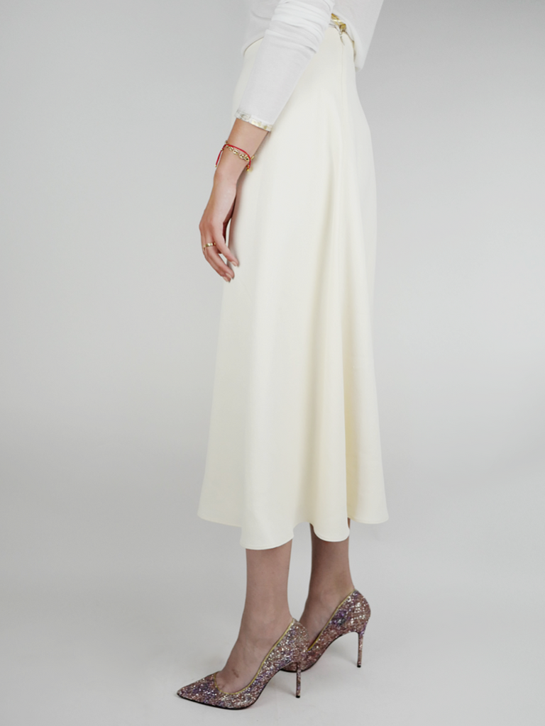 Cady Long Full Skirt Cream - Season Seven NYC