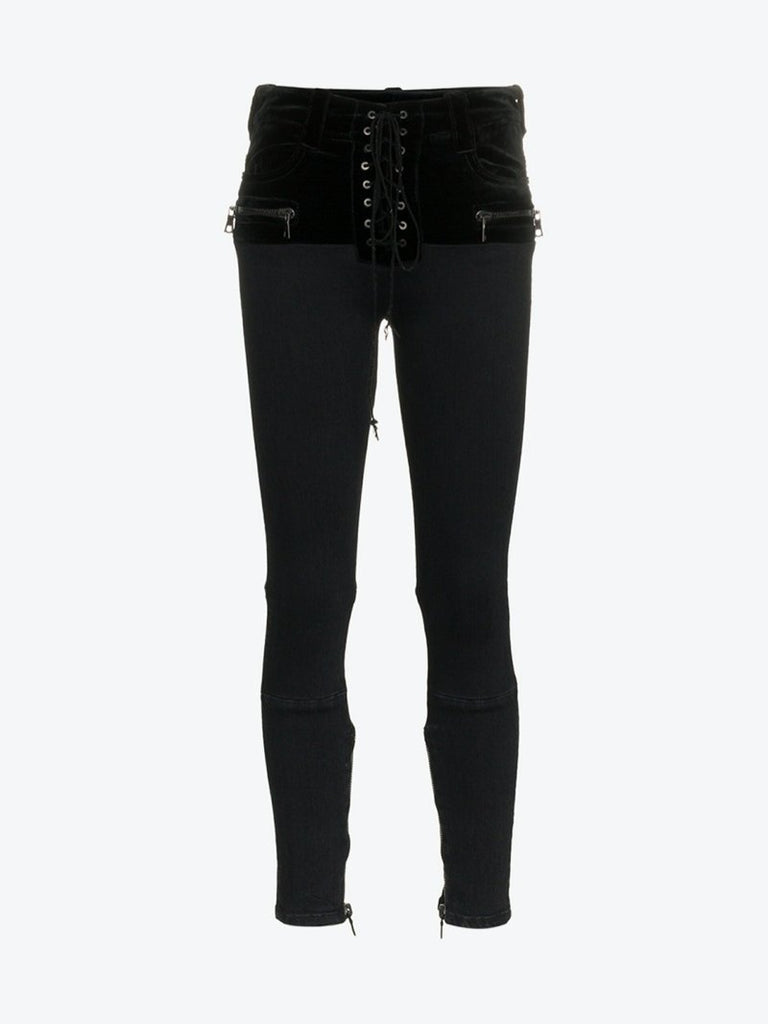 Velvet Panel Skinny Jeans - Season Seven NYC