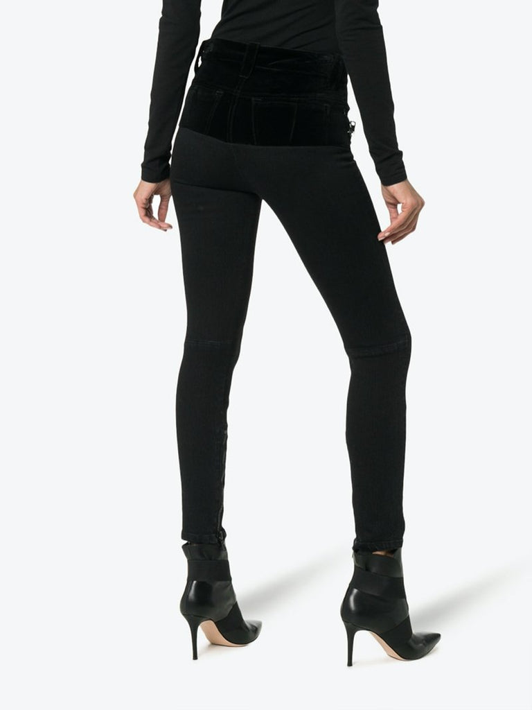 Velvet Panel Skinny Jeans - Season Seven NYC