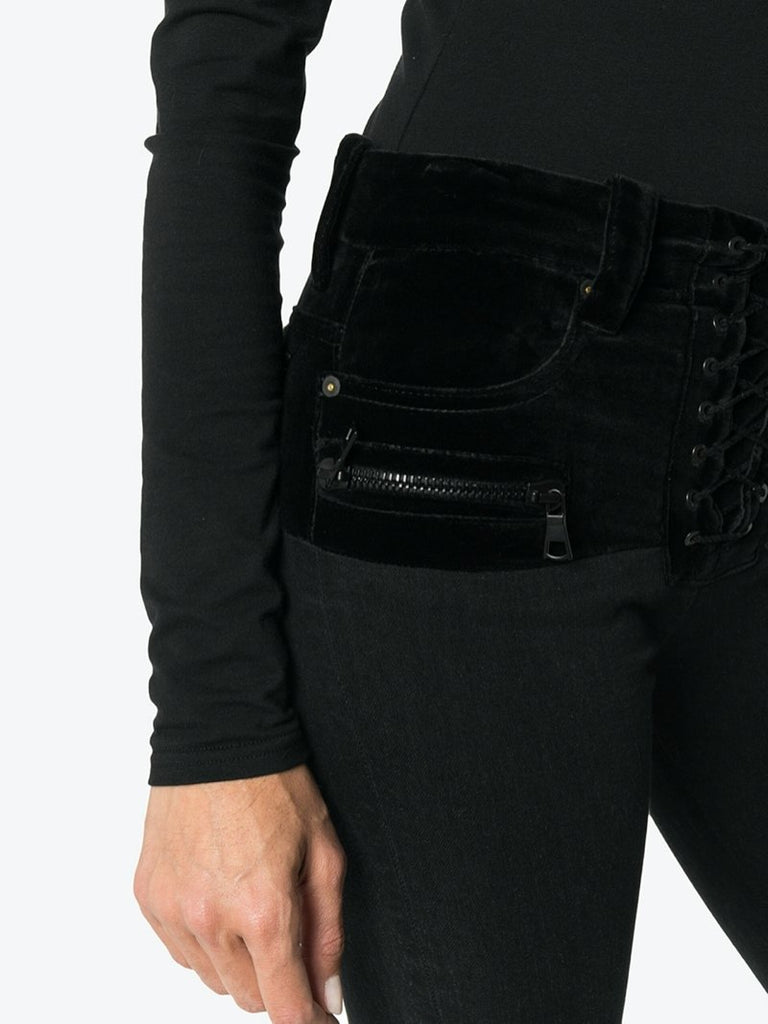 Velvet Panel Skinny Jeans - Season Seven NYC